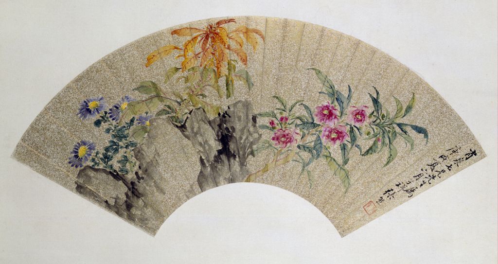 图片[1]-Fan page of Zhang Xiong Fengxian flower picture-China Archive